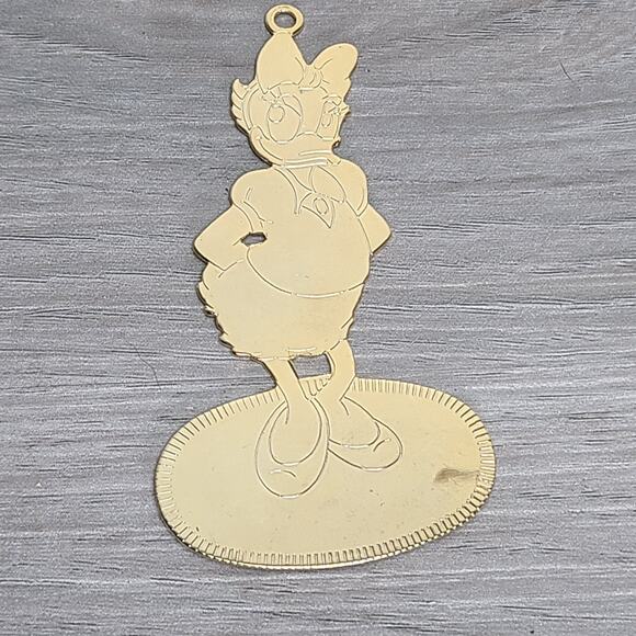 Lillian Vernon Disney Gold Tone Christmas Tree Ornament Daisy Duck - Picture 1 of 5